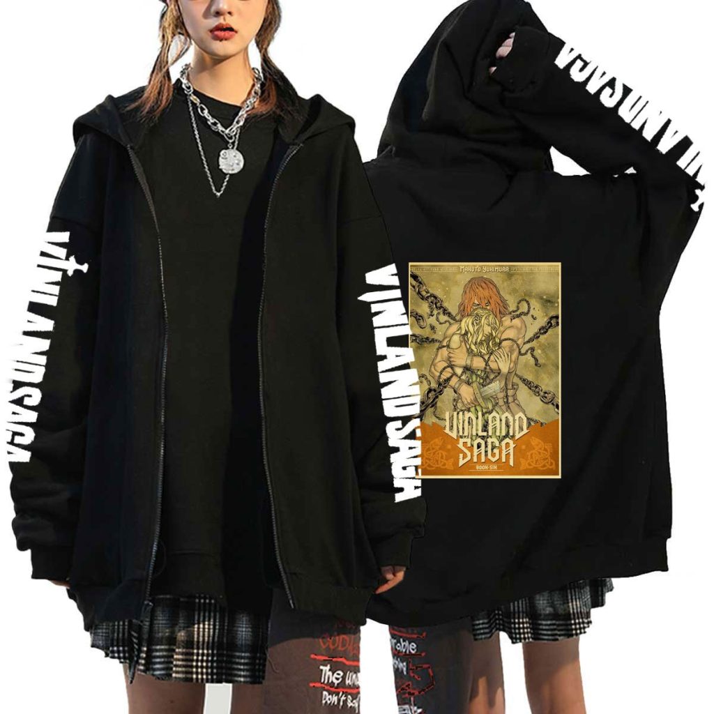 Anime Vinland Saga pattern Girl Boy Winter Thicken Jacket Top Coat Women Zip Dark Hiphop Gothic 1 - Vinland Saga Shop