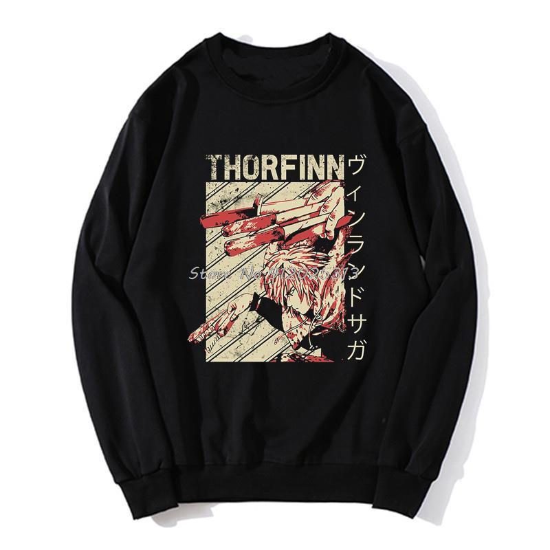 Men’s Cool Vinland Saga Hoodie Streetwear Thorfinn Anime Viking Sweatshirts